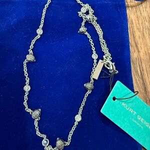 Kurt Geiger Silver-Tone Eagle and Crystal Station Necklace